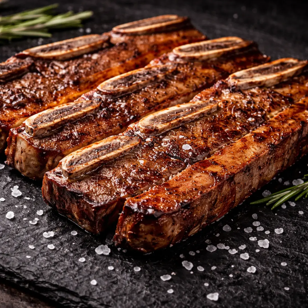 asado de tira a la parrilla dorado