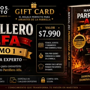 Gift Card Tomo 1 Novato a Experto del Manual del Parrillero Alfa de Asados y Punto.
