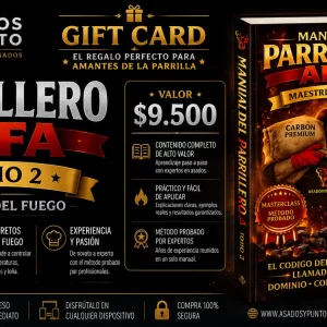 Gift Card digital Tomo 2 Maestro del Fuego del Manual del Parrillero Alfa de Asados y Punto.