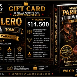 Gift Card digital Tomo 5 Experto en Carnes del Manual del Parrillero Alfa de Asados y Punto.