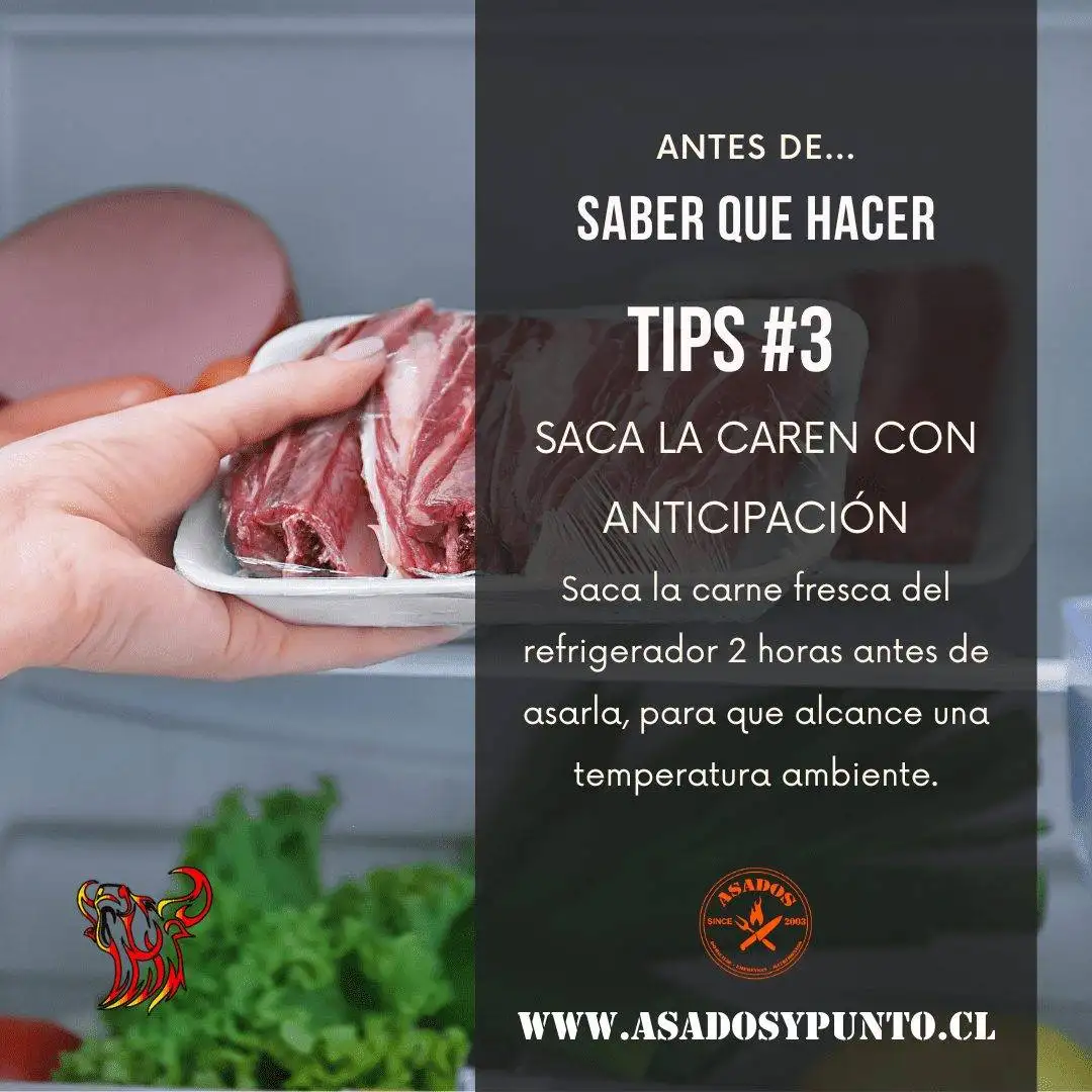 Antes de sacar la carne del refrigerador